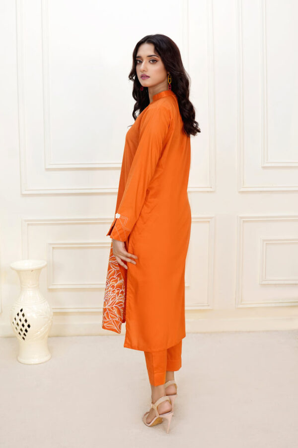 Sunset Embroidered Cotton Stitched Dress - Image 3