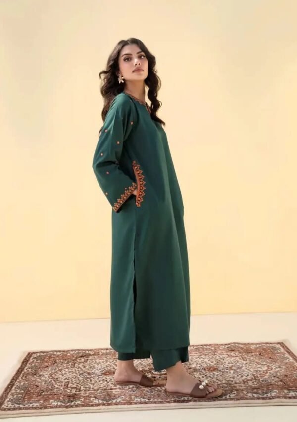 Dark Green 2pc Dress - Image 3